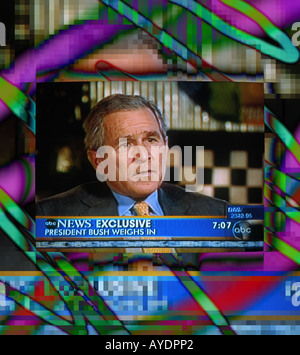 Bush durante l intervista televisiva autunno 2006 Foto Stock