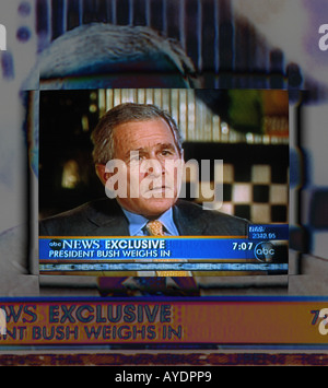 Bush durante l intervista televisiva autunno 2006 Foto Stock