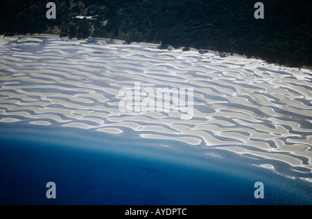 La bassa marea beach patterns Tasmania, Australia Foto Stock
