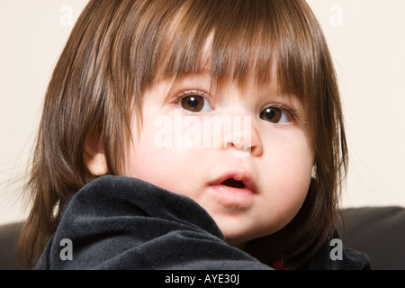 Ritratto di nove mesi Baby girl Foto Stock