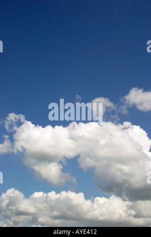 Nuvole bianche in un cielo blu Foto Stock