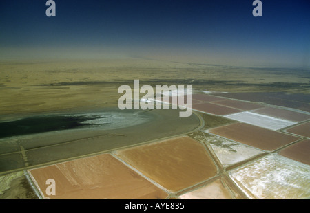 Vista aerea su saline Walvis Bay Namibia Africa australe Foto Stock