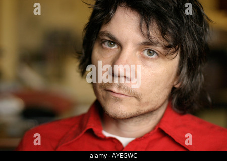 Jeff Tweedy, cantante, compositore e chitarrista per la band di Chicago Wilco Foto Stock