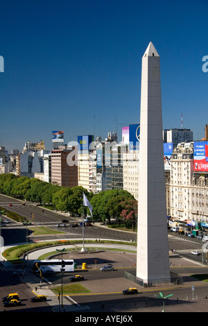 Obelisco di Plaza de la Republica in Buenos Aires Argentina Foto Stock