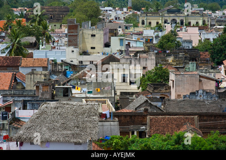 Vista dalla Torre Campanaria a Thanjavur Royal Palace a Thanjavur India del Sud Foto Stock