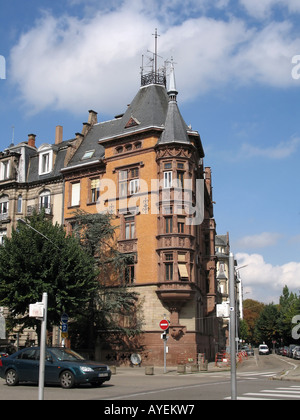 Strasburgo, Maison Braun mansion, edificio residenziale del XIX secolo, quartiere Neustadt, Alsazia, Francia, Europa Foto Stock