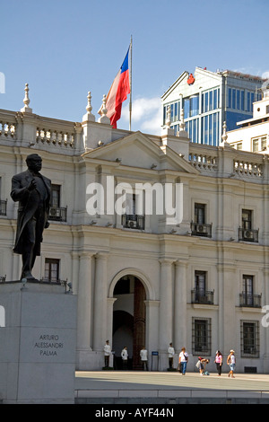 Il Palacio de la Moneda a Santiago del Cile Foto Stock