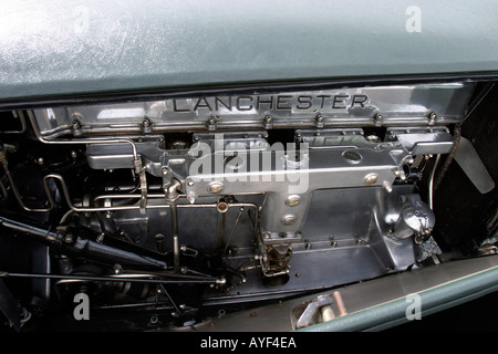 Dettaglio del motore di vintage Lanchester limousine Foto Stock