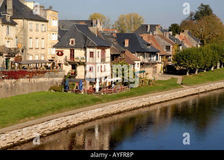 Lascaux Montignac e Vezere fiume dordogne périgord Francia Foto Stock