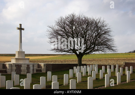 Il punto 110 British vecchio cimitero militare Somme Francia Foto Stock