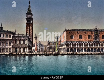 Vista dal Canal Grande fino a Piazza San Marco Foto Stock