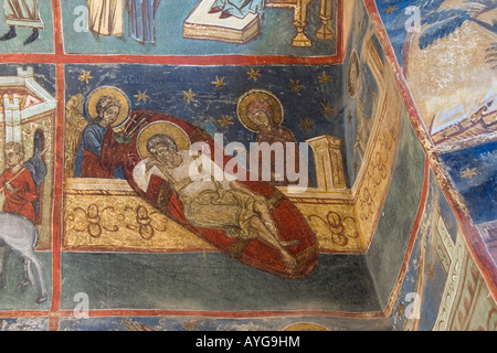 Umorismo dipinto Chiesa interni dipinti a muro Foto Stock