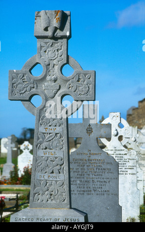 Celtic Cross Milltown Cemetery West Belfast Irlanda del Nord Foto Stock