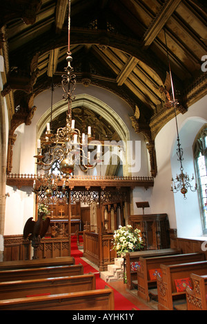 Norfolk Glandford St Martins Chiesa interno Foto Stock