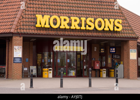 Ingresso al Morrisons Store a Beccles,Suffolk, Regno Unito Foto Stock