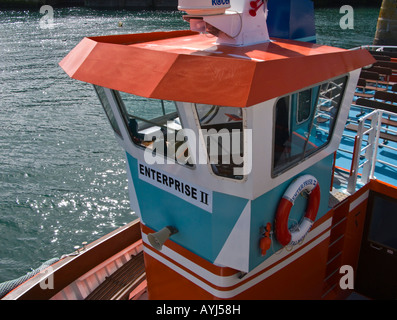 L'Enterprise 2 ferry visto dal Principe di Galles Pier Falmouth Cornwall Regno Unito Foto Stock