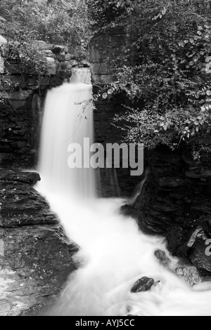 Flume a cascata un pre guerra civile Mill Damn a Roswell GA USA Foto Stock