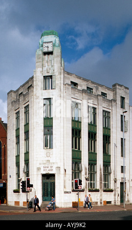 Ex Banca d'Irlanda edificio, Royal Avenue, Belfast, Irlanda del Nord Foto Stock