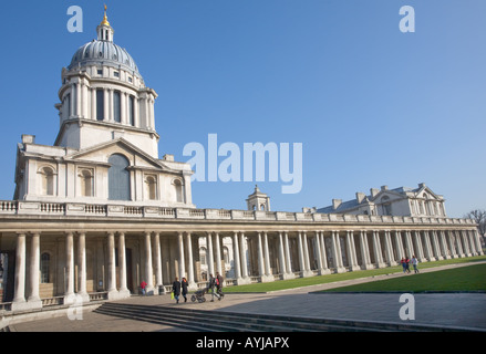 Old Royal Naval College ora parte dell'Università di Greenwich Londra Greenwich Foto Stock