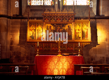 Salisbury Wiltshire, Inghilterra Cattedrale di Salisbury altare nella Cappella di St Edmund Foto Stock