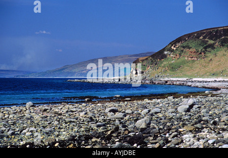 Dunvegan coral beach Isola di Skye Ebridi Interne Western Highland nord ovest della Scozia UK Europa Foto Stock