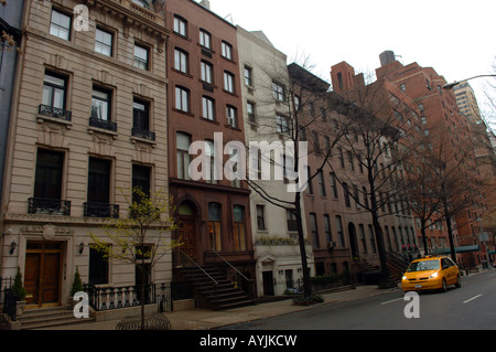Case a schiera nel quartiere di Murray Hill di Manhattan a New York Foto Stock