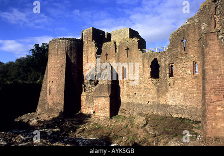 Il castello di Goodrich, Herefordshire, England, Regno Unito Foto Stock