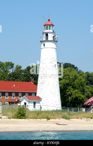 Il Fort Gratiot faro sulla costa est del Michigan MI Foto Stock