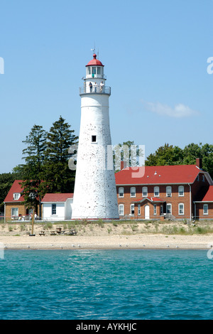 Il Fort Gratiot faro sulla costa est del Michigan MI Foto Stock