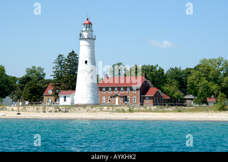 Il Fort Gratiot faro sulla costa est del Michigan MI Foto Stock