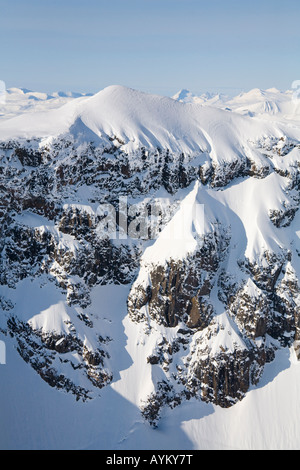 Vista aerea sul massiccio del Kebnekaise nella Svezia settentrionale Foto Stock