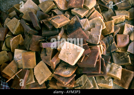 Il Bhutan Thimpu weekend del mercato del formaggio di yak Foto Stock