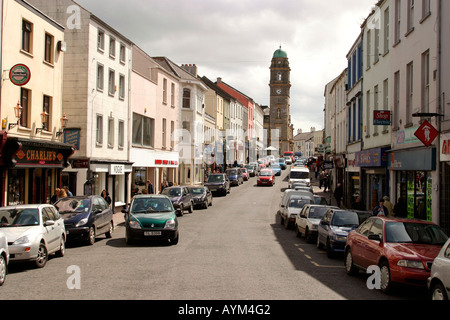 Co Fermanagh Enniskillen High Street Town Hall Foto Stock