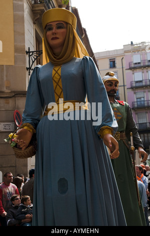 "Laia processione' nella Plaça de Sant Josep Oriol Foto Stock