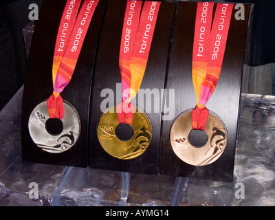 Torino 2006 Medaglie olimpiche Foto Stock