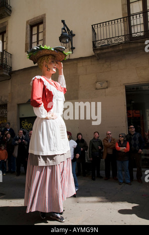 "Laia processione' nella Plaça de Sant Josep Oriol Foto Stock