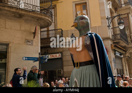 "Laia processione' nella Plaça de Sant Josep Oriol Foto Stock