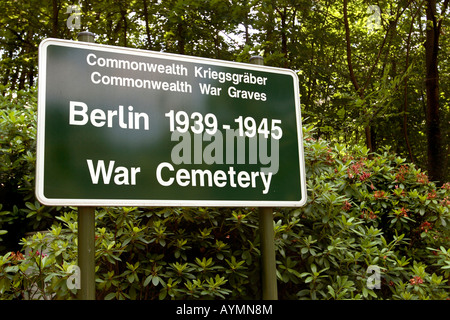 1939-1945 Cimitero di guerra per equipaggi alleati, Berlino, Germania Foto Stock