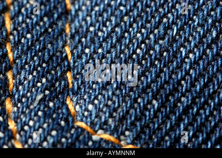 Macro shot di denim pocket Foto Stock