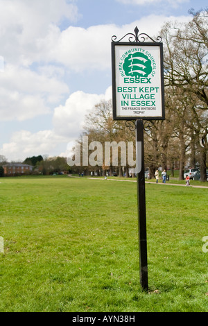 Meglio custoditi di villaggio in Essex segno, Theydon Bois, Essex, Regno Unito. Foto Stock