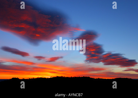 Nuvole al tramonto su Colorado Front Range Foto Stock