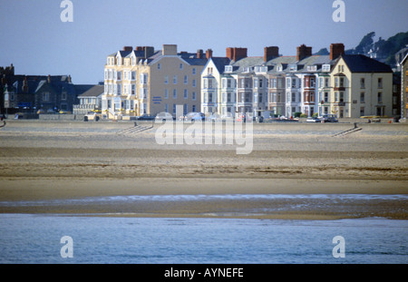 Barmouth Beach Front hotel promenade Wales UK Europa Foto Stock