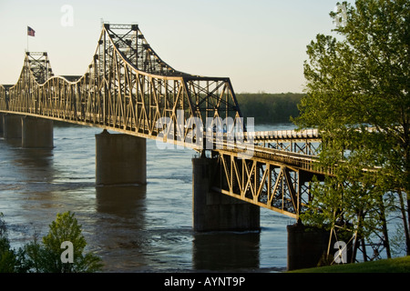 La Mississippi River Bridge in Vicksburg Foto Stock