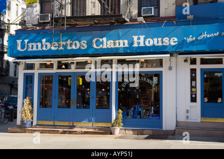 Umbertos Clam House Little Italy Lower East Side di New York City Foto Stock