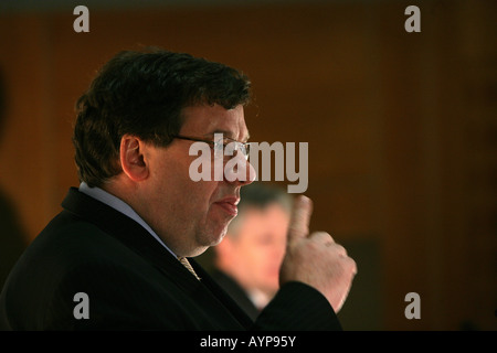 In Irlanda, il primo ministro irlandese, Taoiseach, Brian COWEN, leader Foto Stock