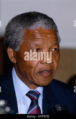 Sud Africa la politica ex Presidente Nelson Mandela e ANC il leader dell'African National Congress Foto Stock