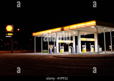 Gaz stazione in Svezia Foto Stock