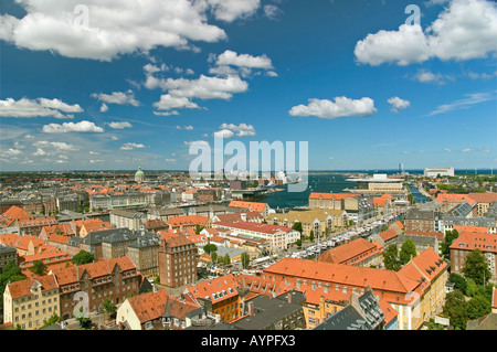 A Copenaghen dal di sopra Copenhagen DANIMARCA Foto Stock