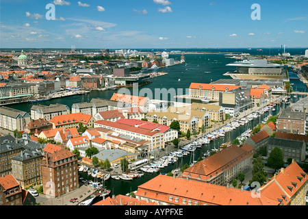 A Copenaghen dal di sopra Copenhagen DANIMARCA Foto Stock