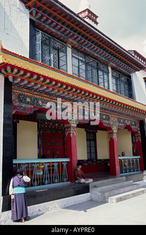 La biblioteca di opere tibetano e archivi Foto Stock